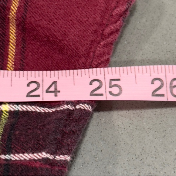 NO BOUNDARIES Plaid Hooded Flannel Shirt Men Size M Long Sleeve Hood Button Up - Picture 7 of 8